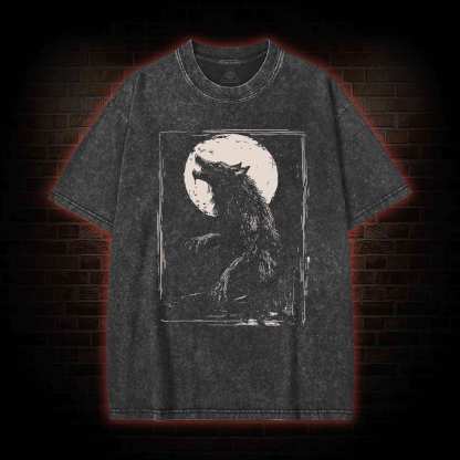 Retro Wolfman Washed T-shirt