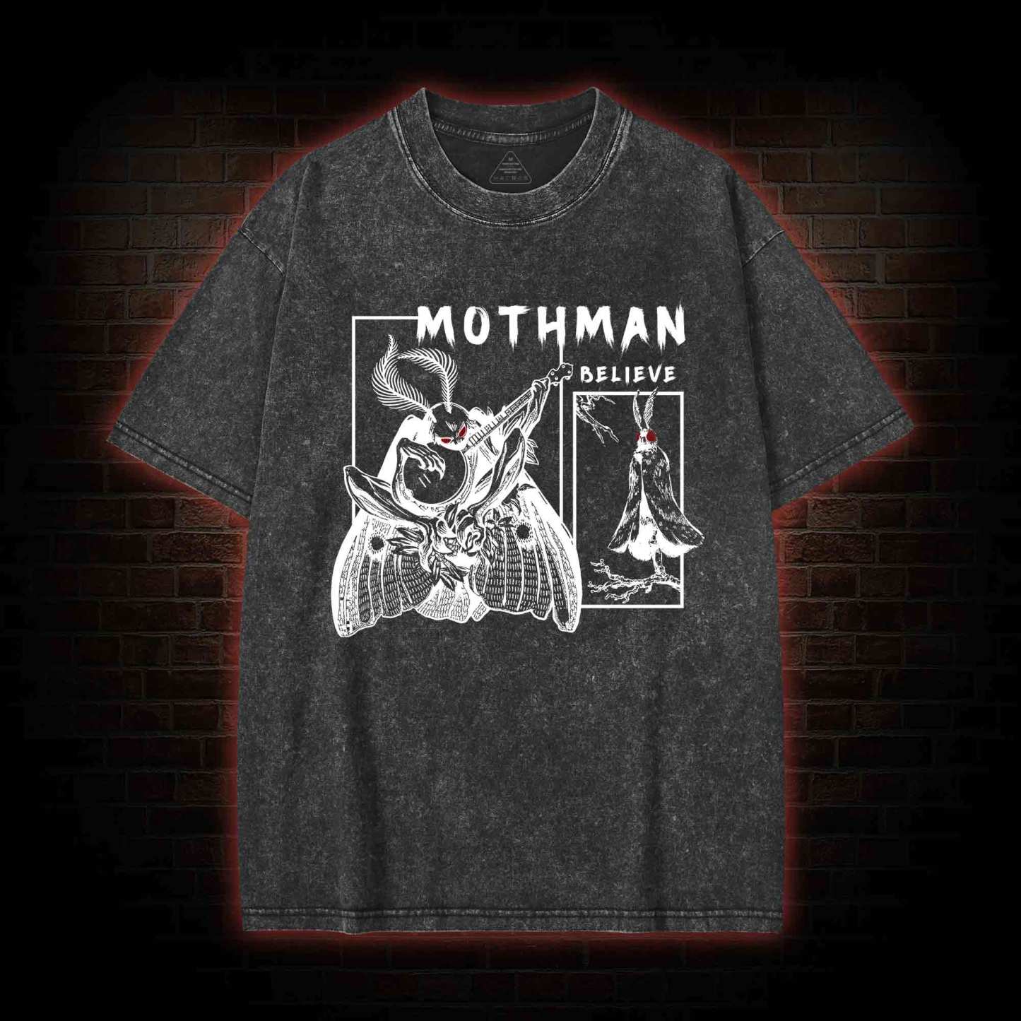 Believe Mothman Washed T-shirt