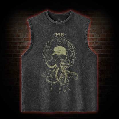 Call of Cthulhu Horror Washed Tank Top