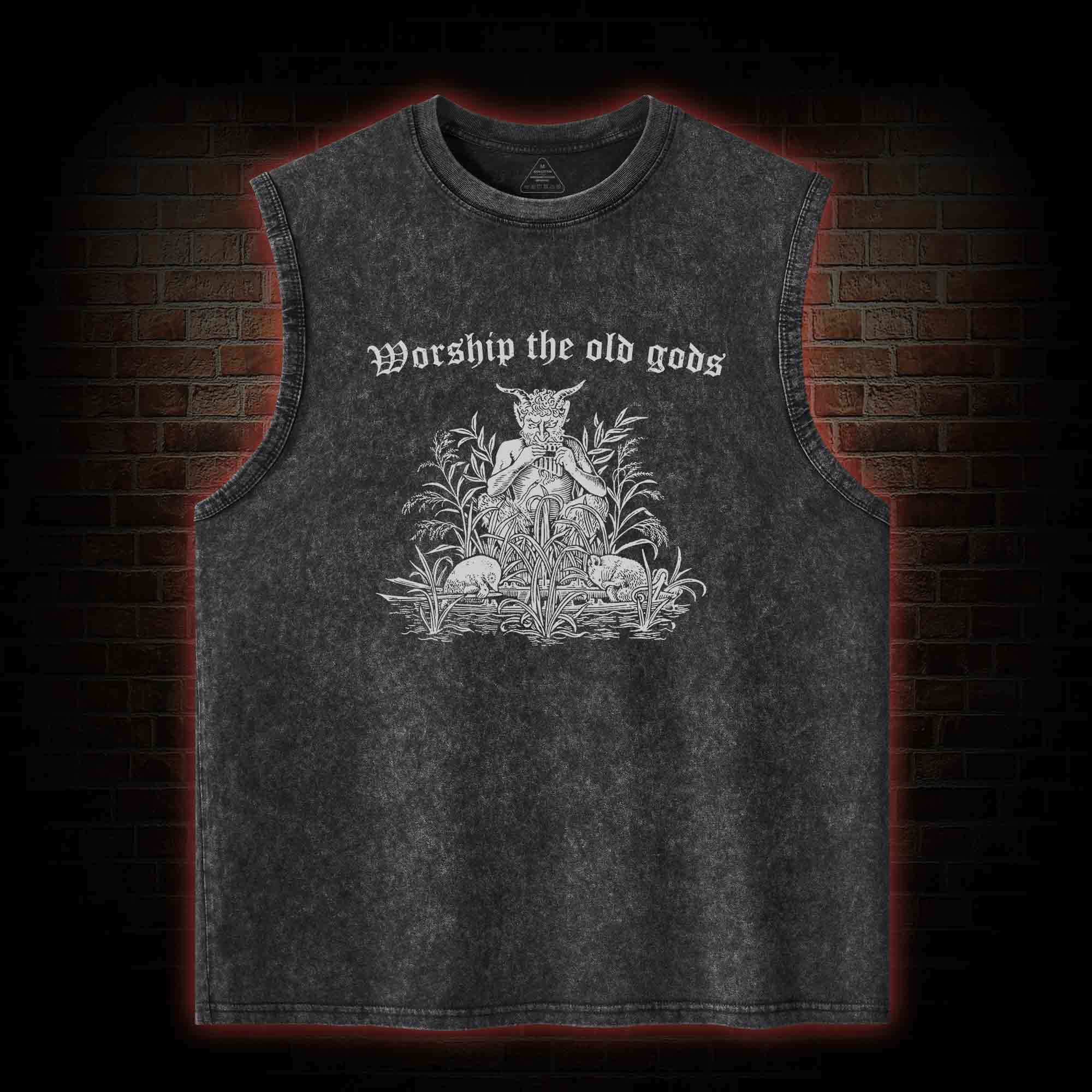 Worship The Old Gods Washed Tank Top