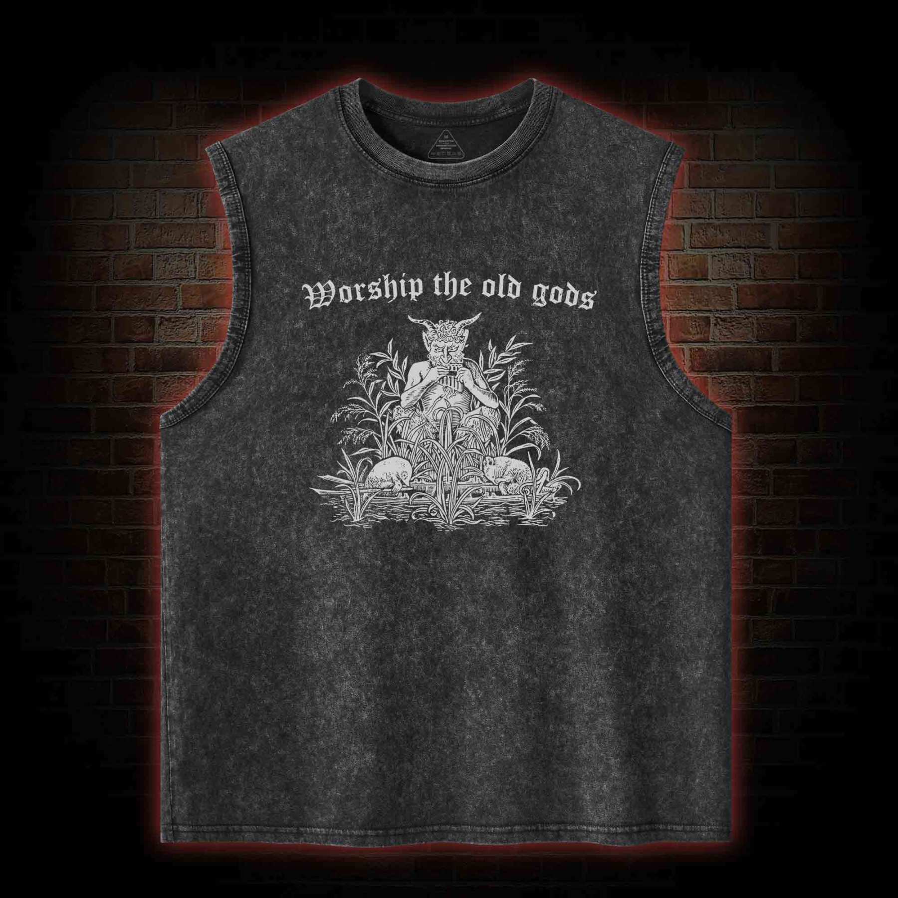 Worship The Old Gods Washed Tank Top
