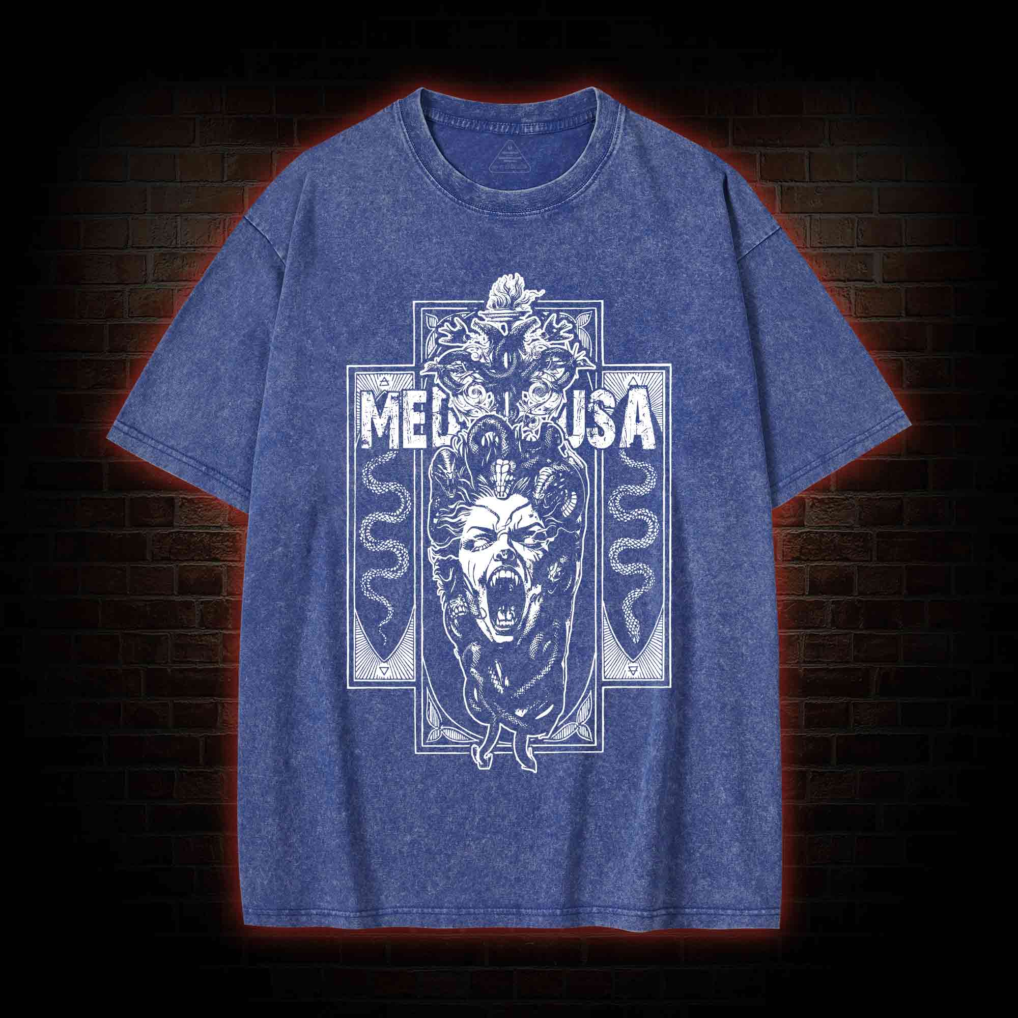 Medusa Horror Washed T-shirt