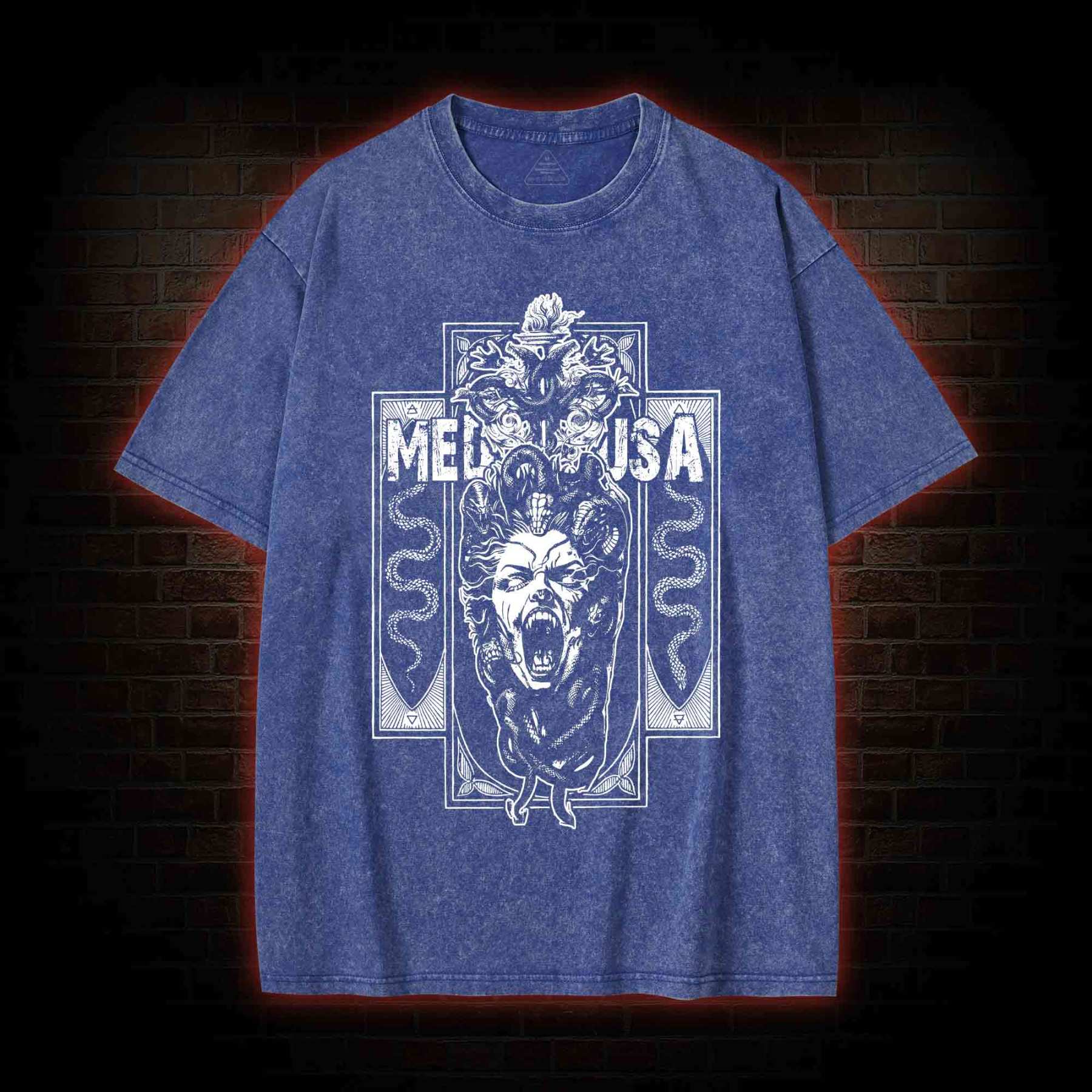 Medusa Horror Washed T-shirt