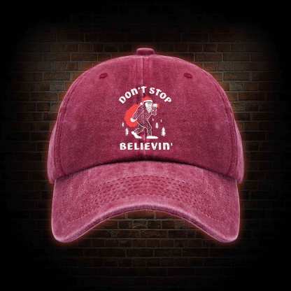 Don't Stop Believin' Washed Vintage Baseball Cap