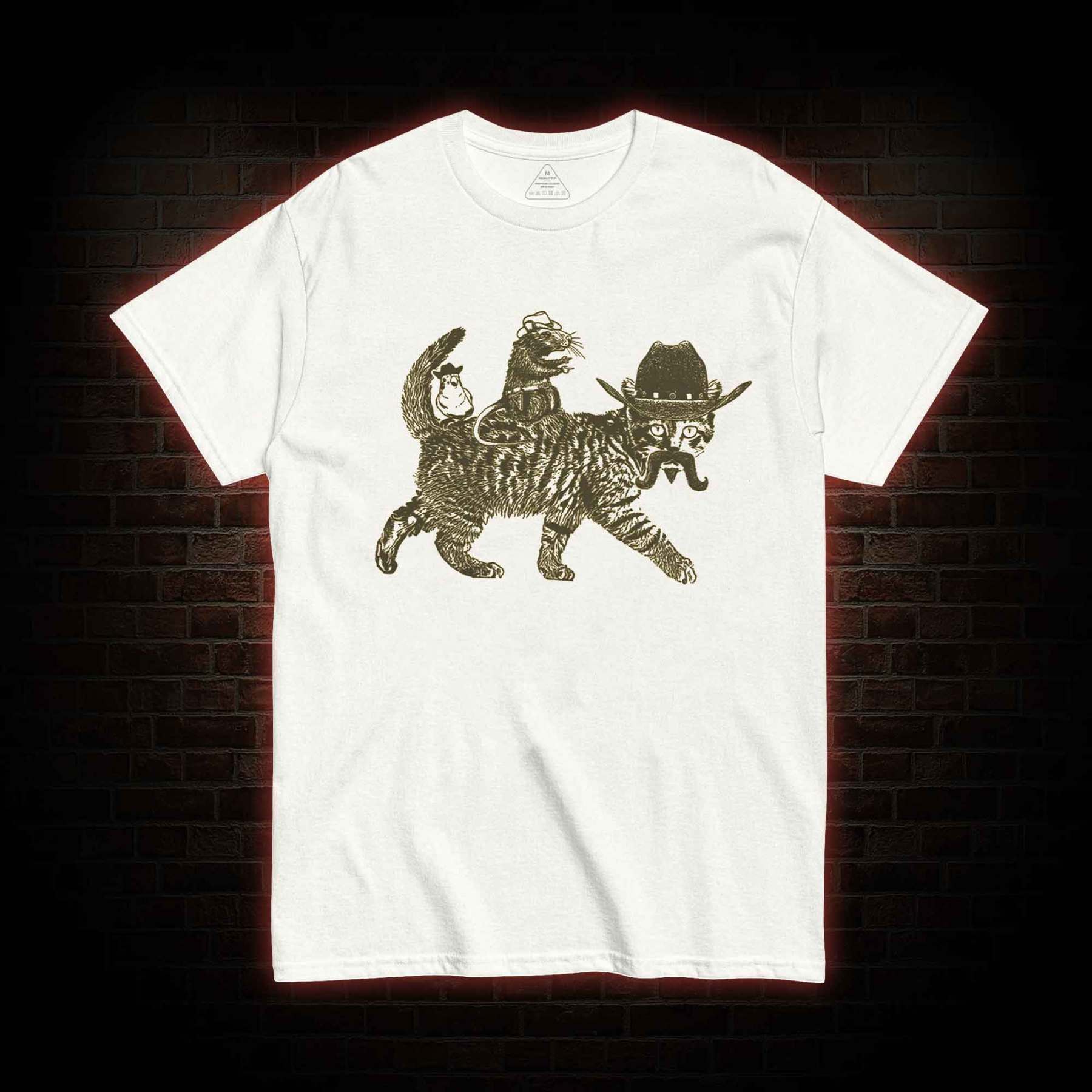 Cowboy Cat Rider T-shirt 