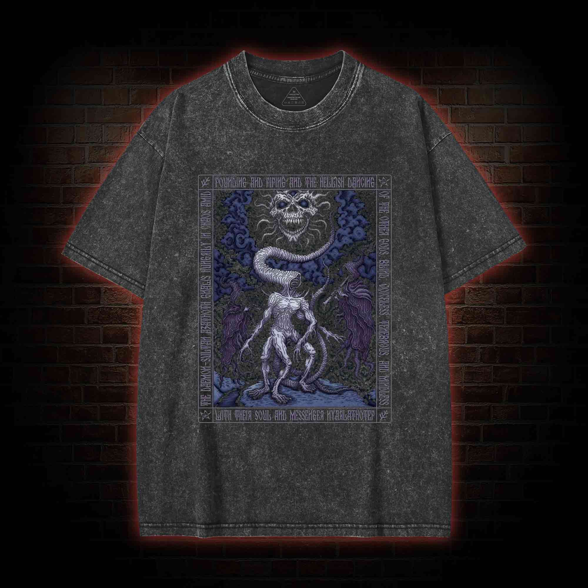 Nyarlathotep HP Lovecraft Washed T-shirt