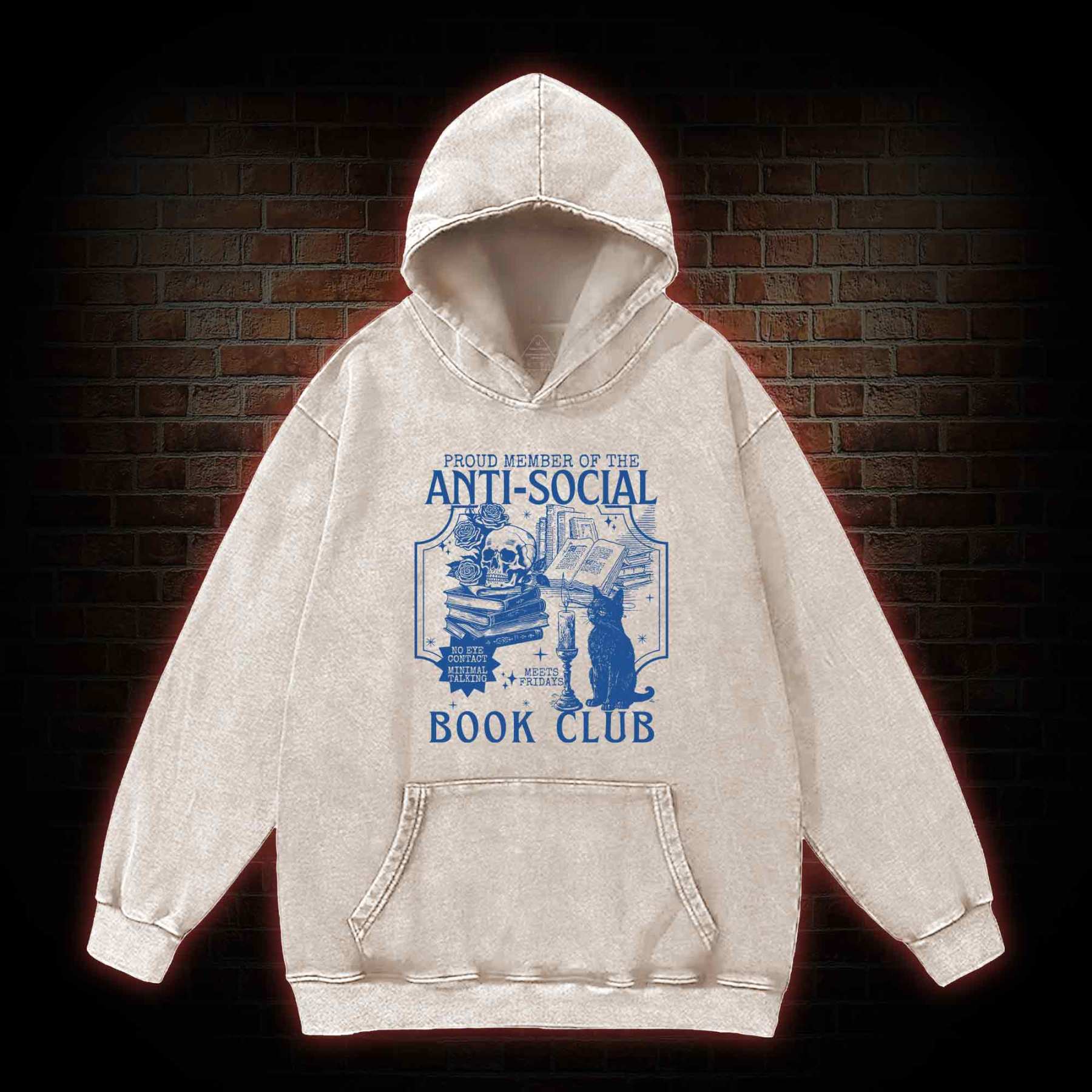 Anti-Social Book Club Washed Hoodie