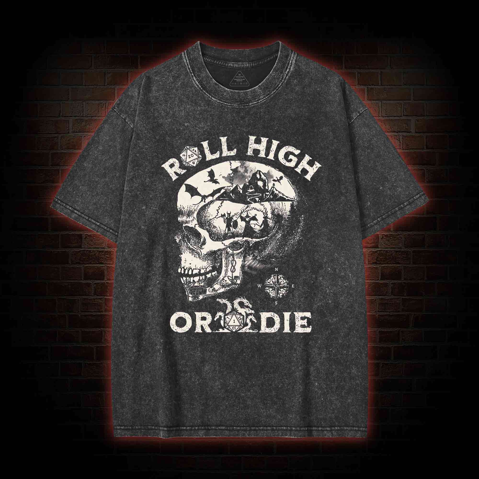 Roll High Or Die Washed T-shirt