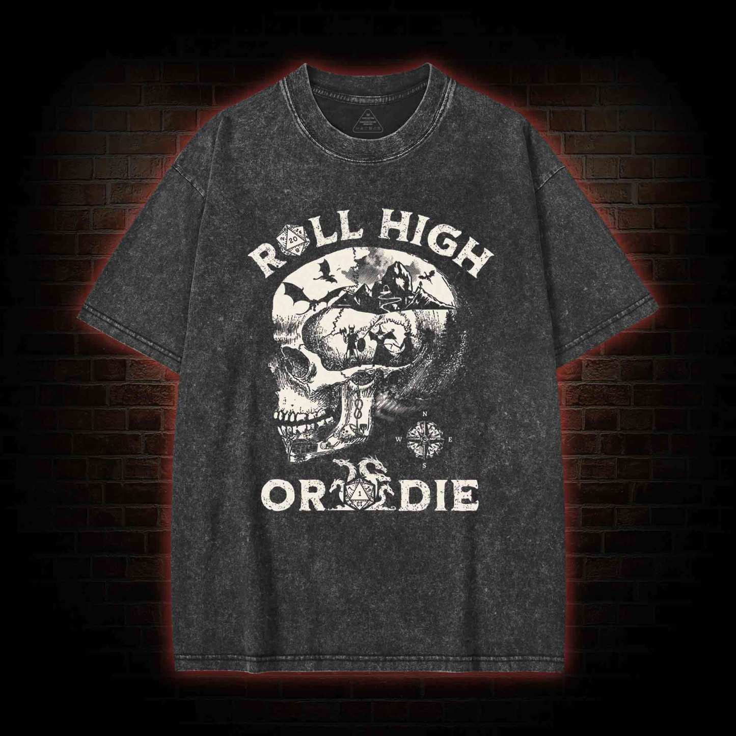 Roll High Or Die Washed T-shirt