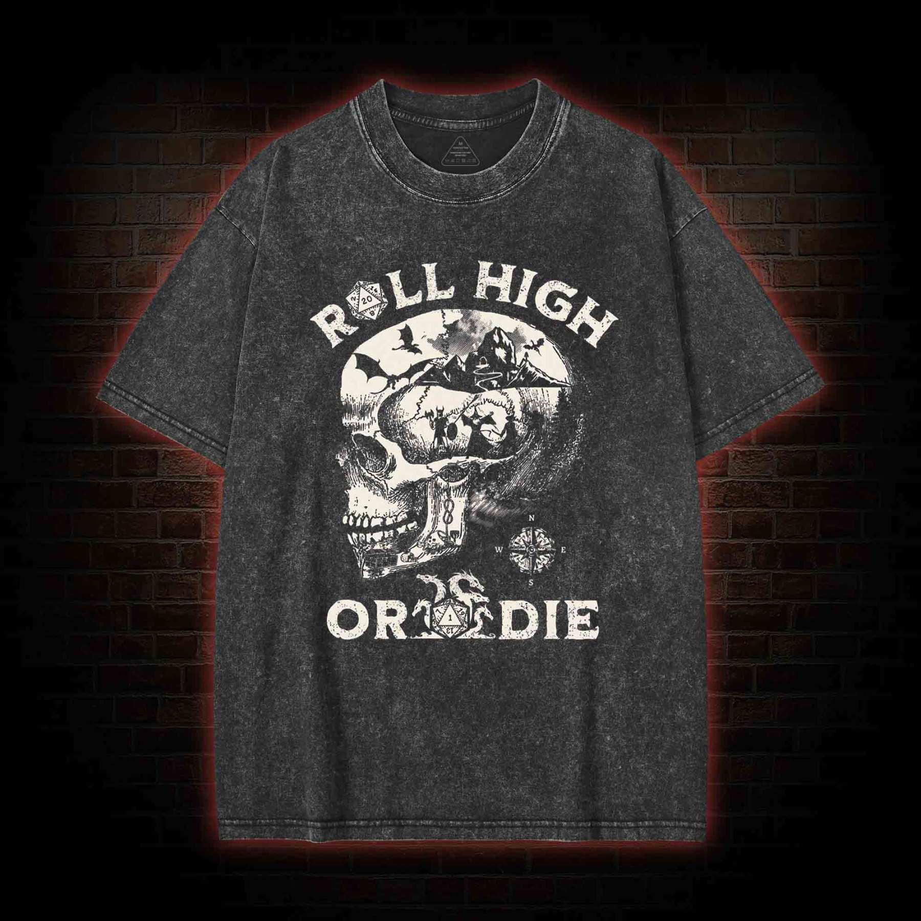 Roll High Or Die Washed T-shirt