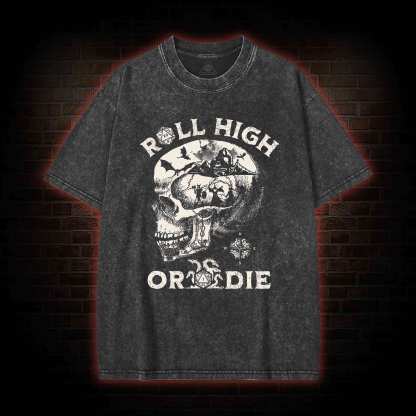 Roll High Or Die Washed T-shirt