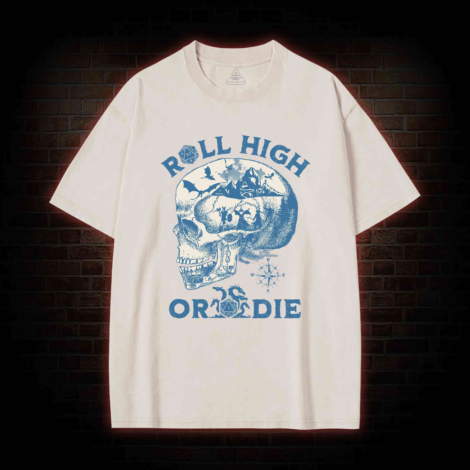 Roll High Or Die Washed T-shirt