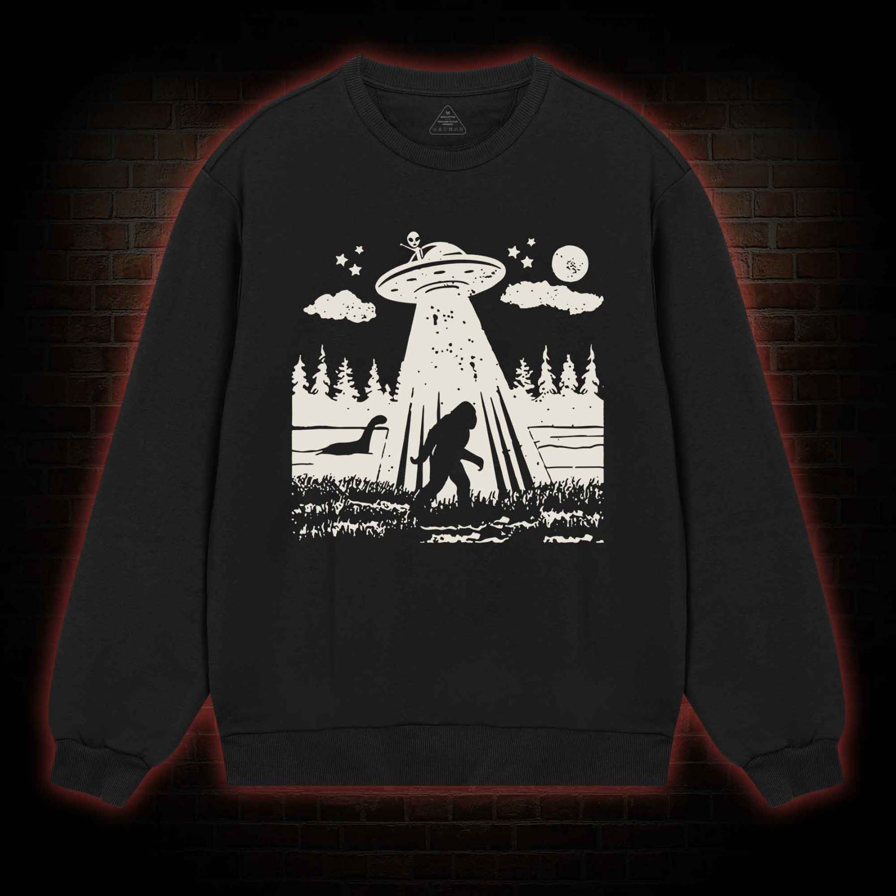 Bigfoot Sasquatch Alien UFO Loch Ness Monster Sweatshirt