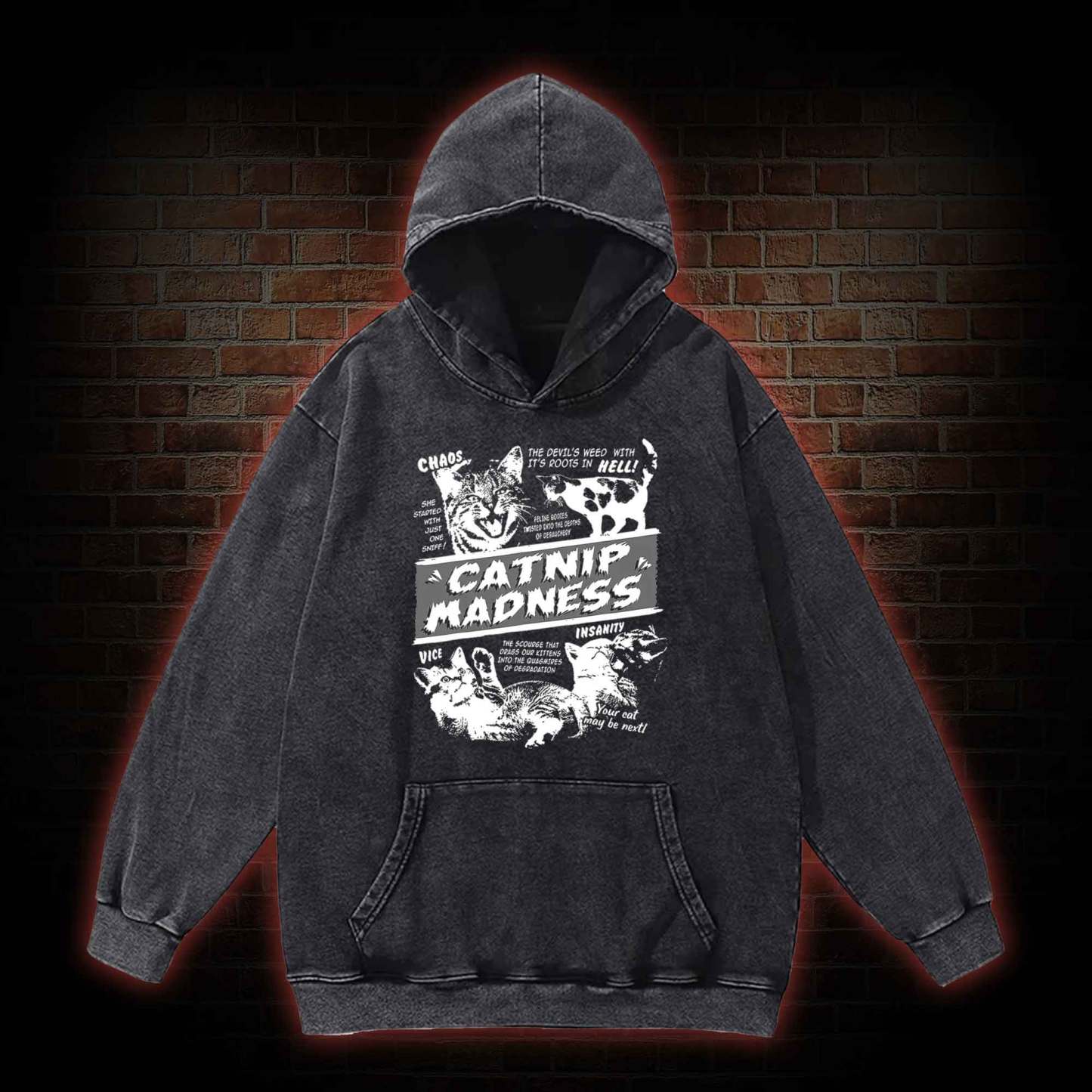 Catnip Madness Washed Hoodie