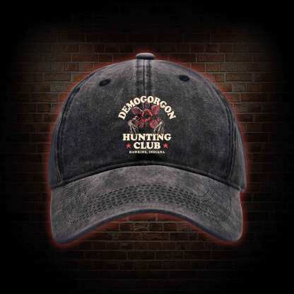 Demogorgon Hunting Club Washed Vintage Baseball Cap