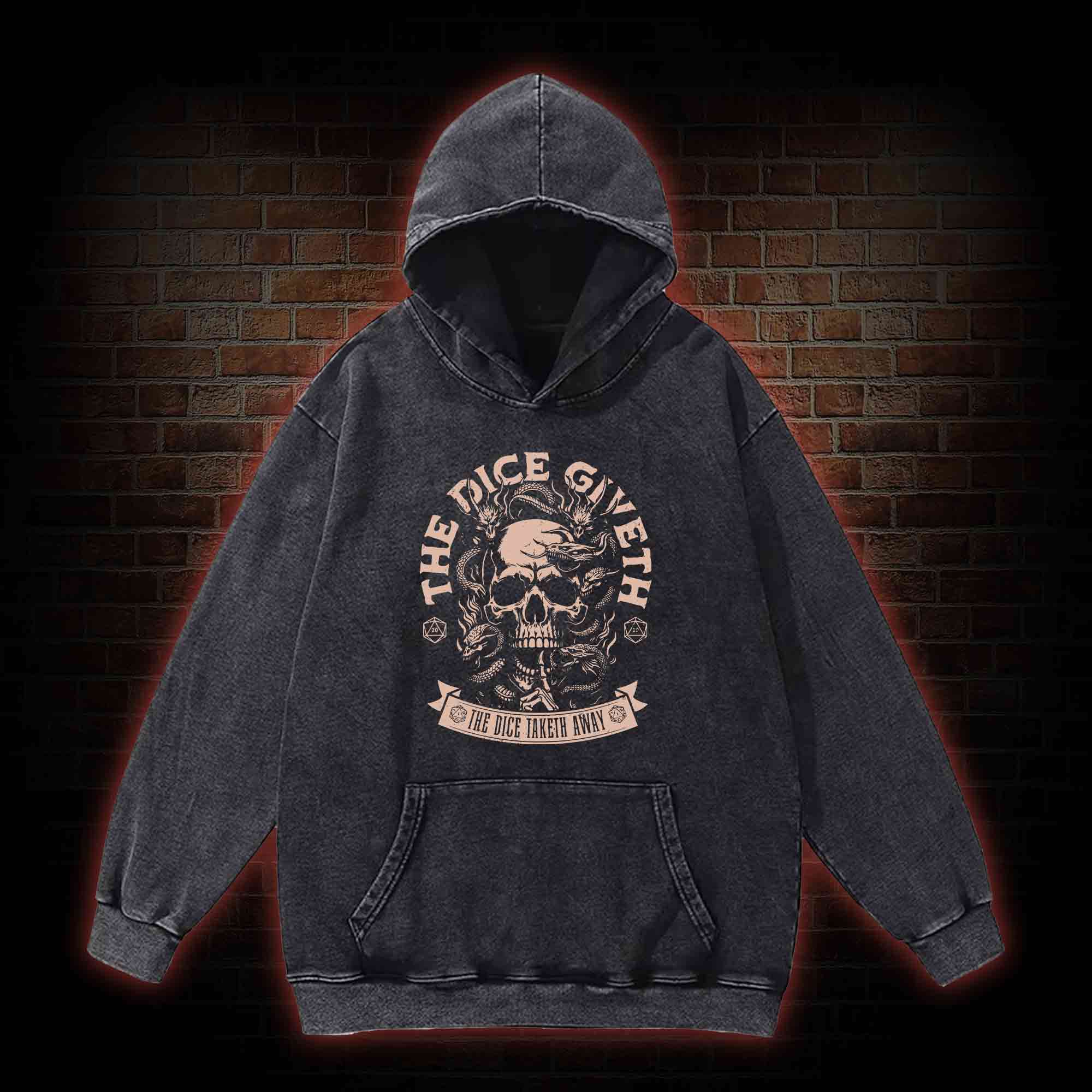 The Dice Giveth Washed Hoodie
