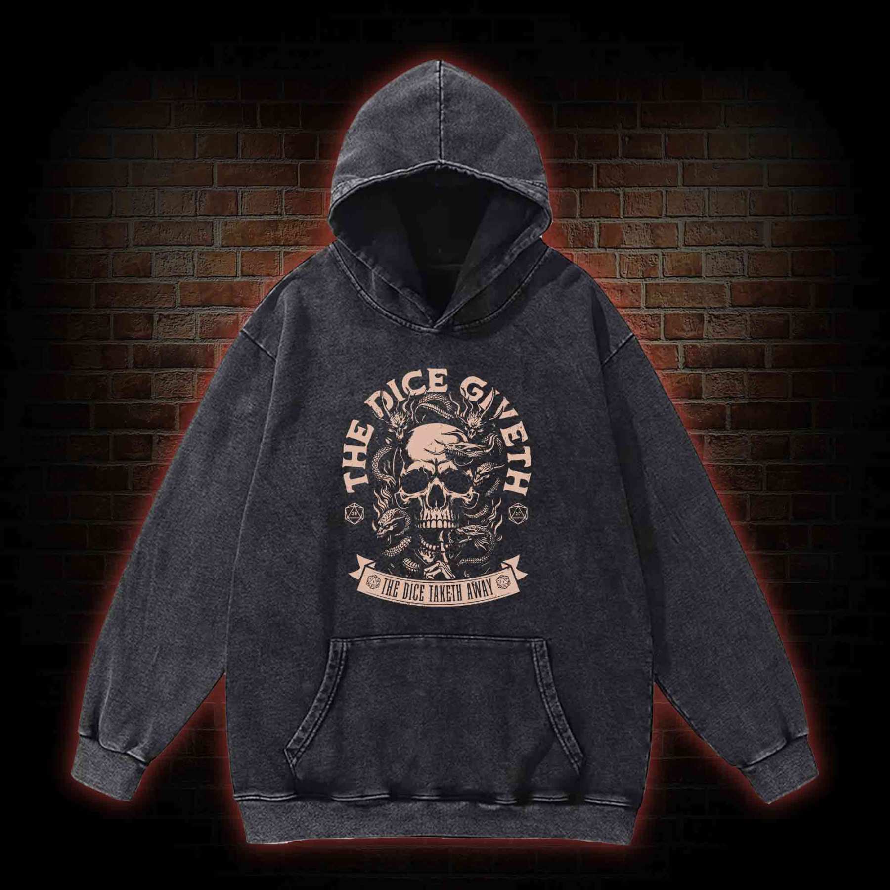 The Dice Giveth Washed Hoodie