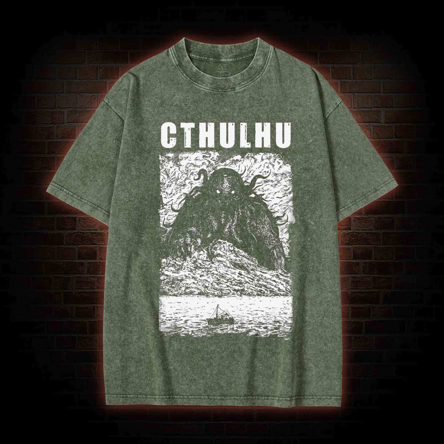 Cthulhu Summoning Washed T-shirt