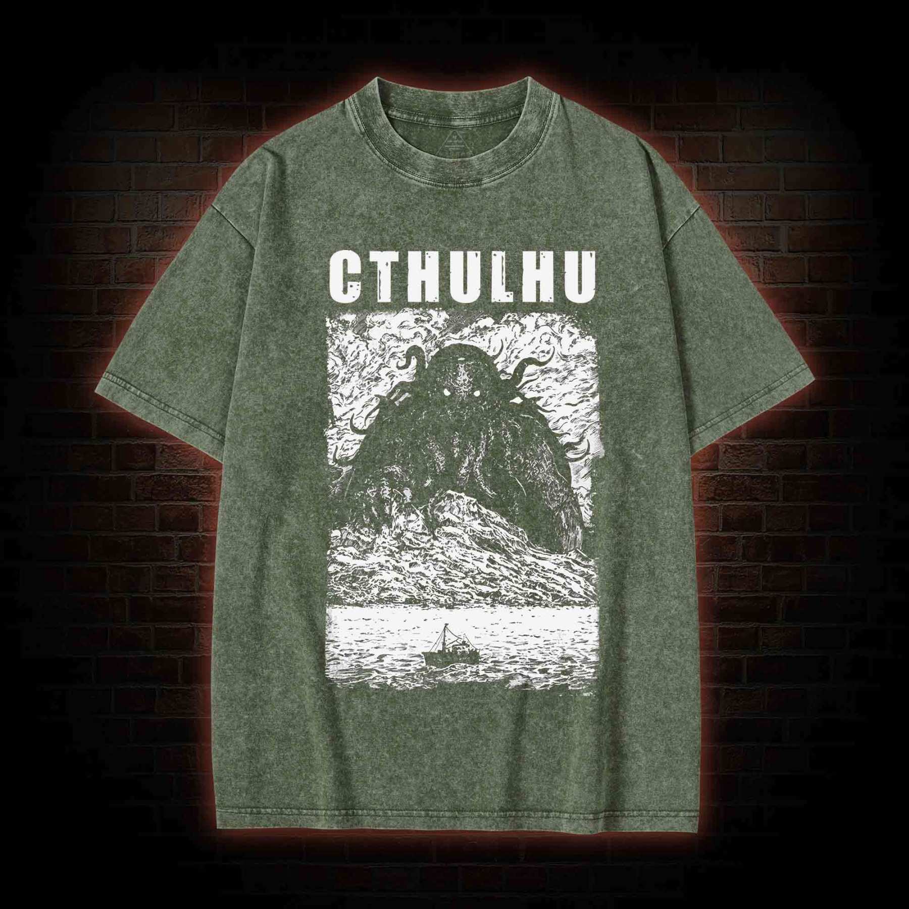 Cthulhu Summoning Washed T-shirt