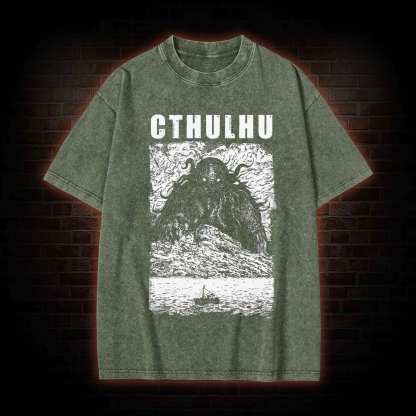 Cthulhu Summoning Washed T-shirt