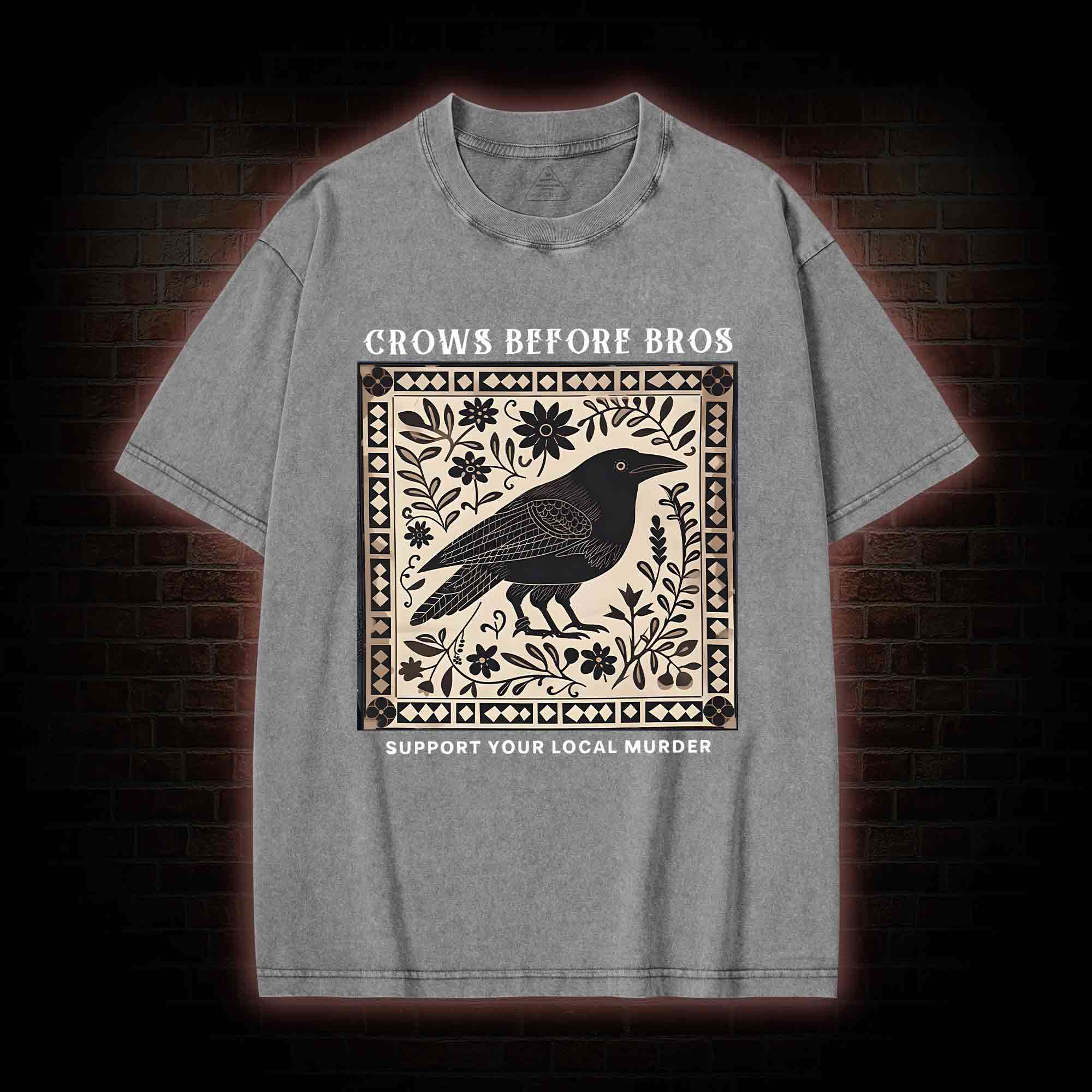 Crows Before Bros Washed T-shirt