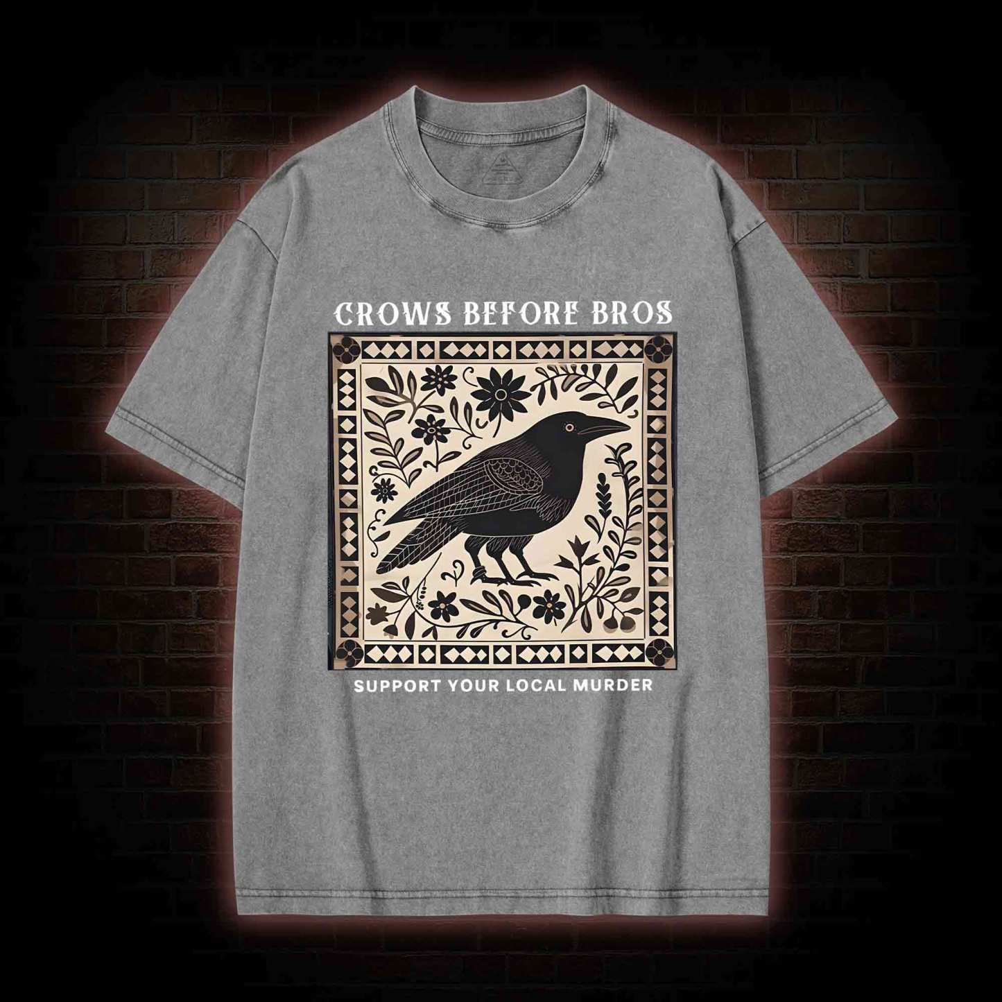 Crows Before Bros Washed T-shirt