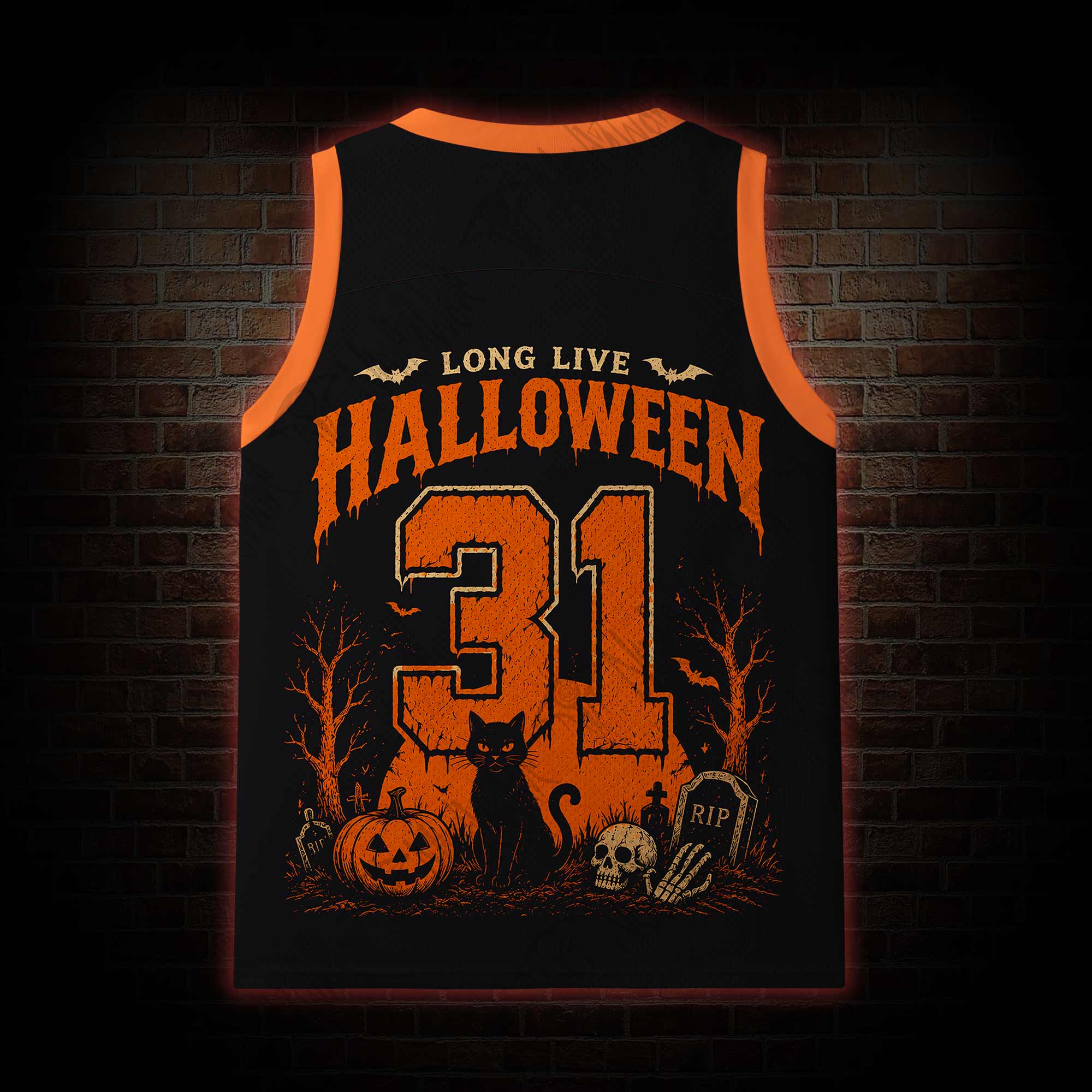 Long Live Halloween Mesh Jersey Tank Top