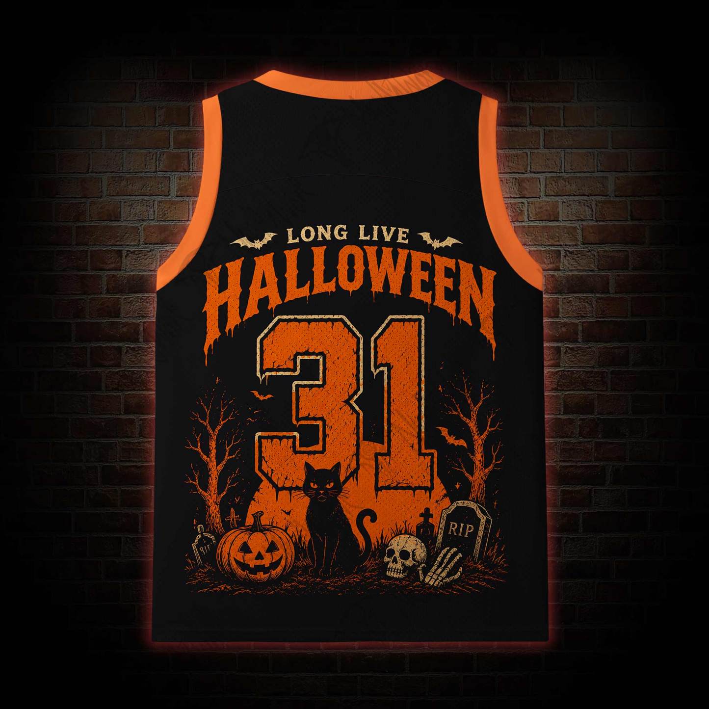Long Live Halloween Mesh Jersey Tank Top