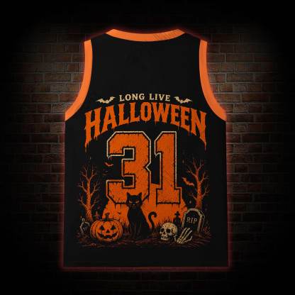 Long Live Halloween Mesh Jersey Tank Top