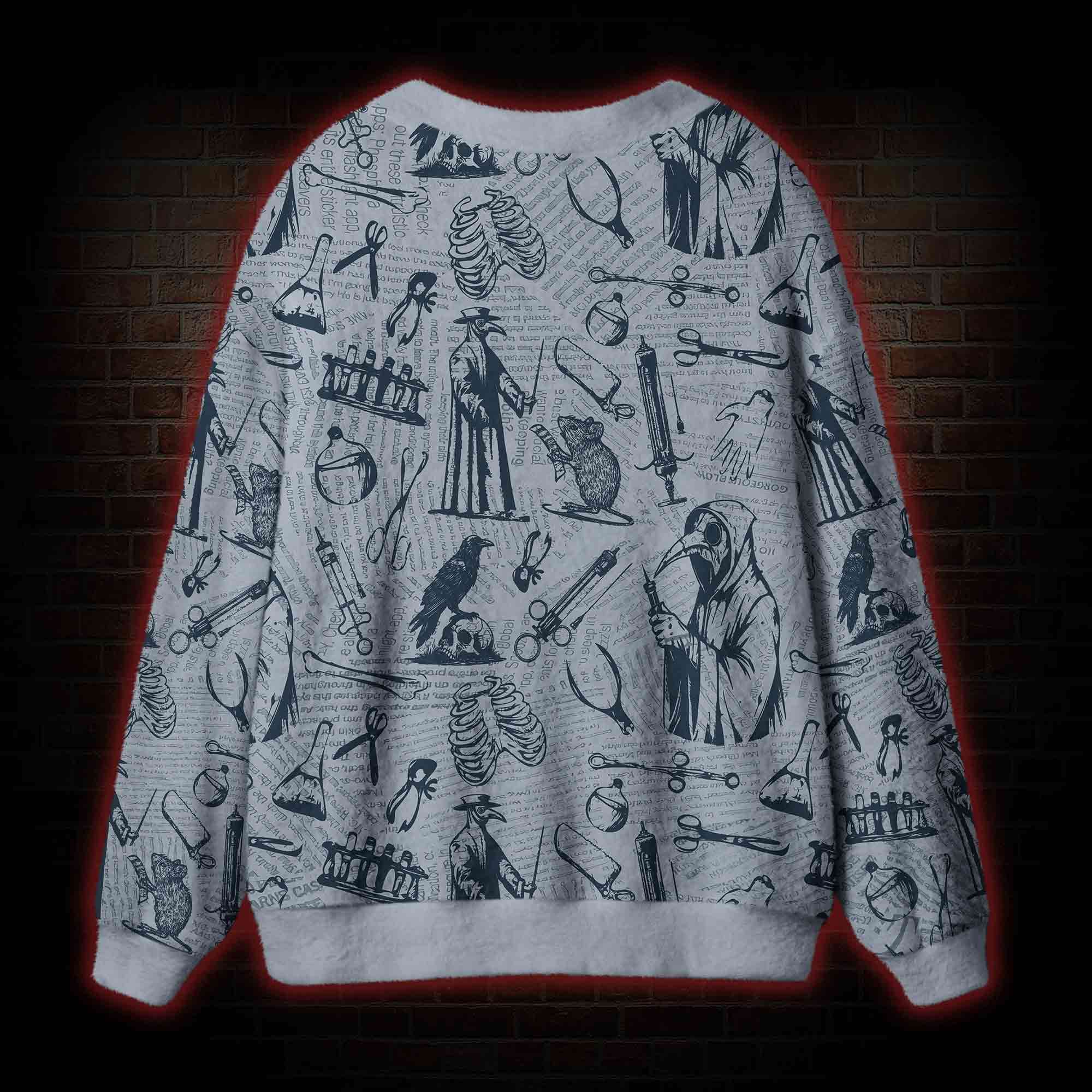 Black Death Cardigan Sweater