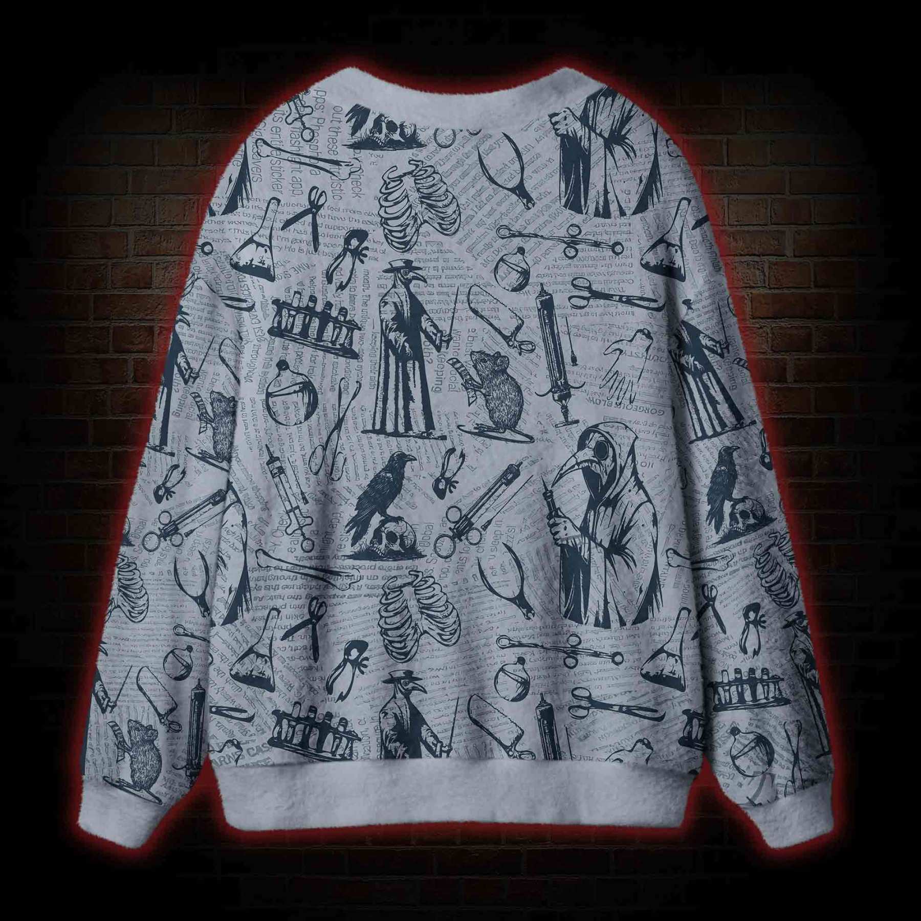 Black Death Cardigan Sweater