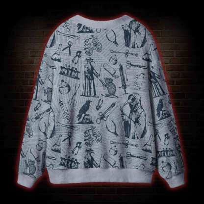 Black Death Cardigan Sweater