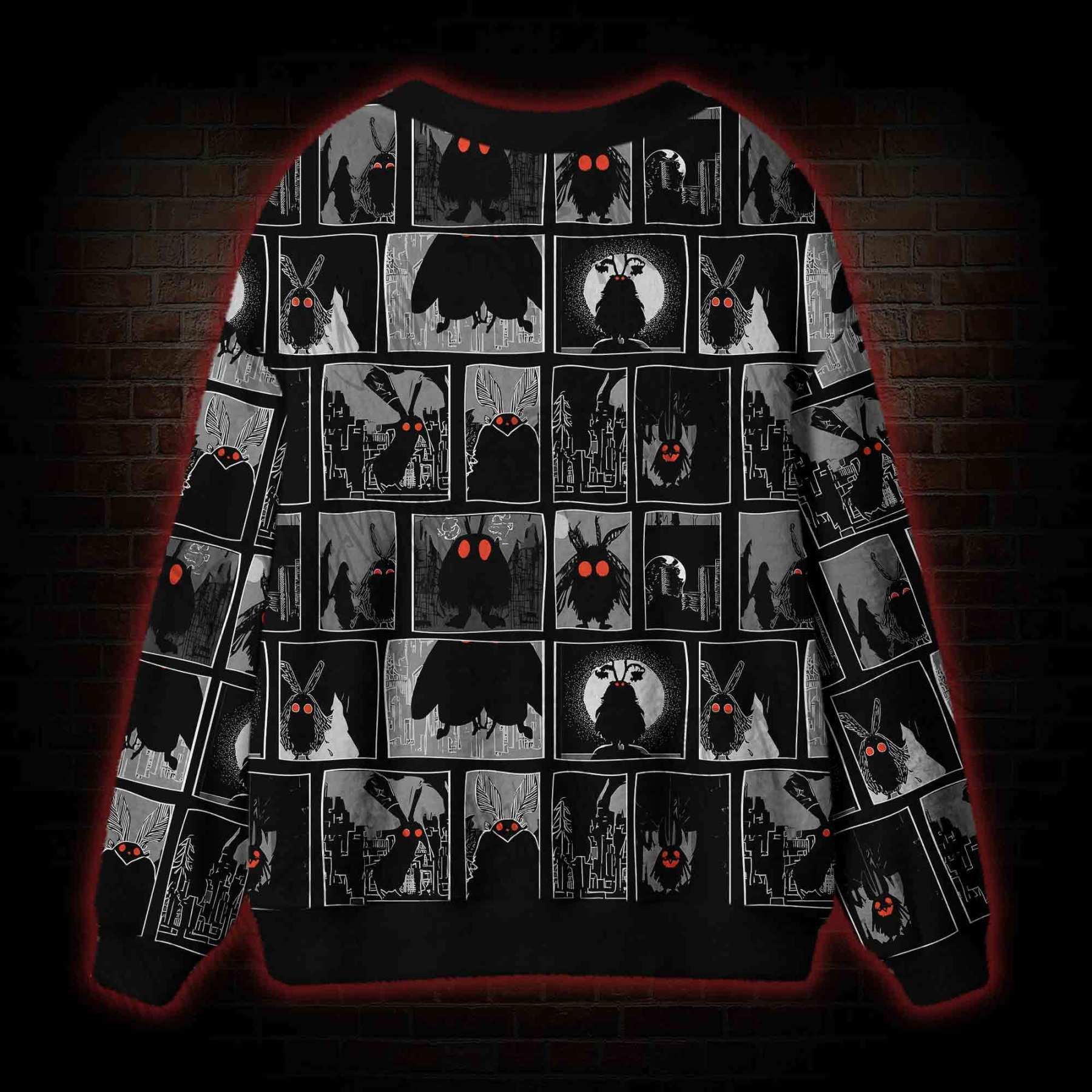Mothman at Night Cardigan Sweater