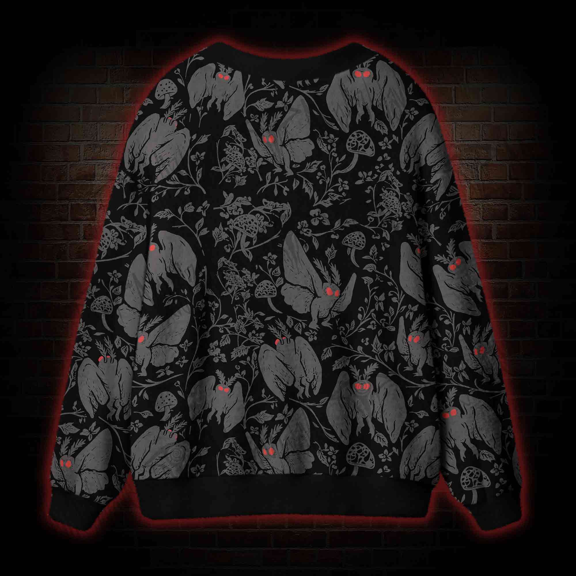 Mothman in the Jungle Cardigan Sweater