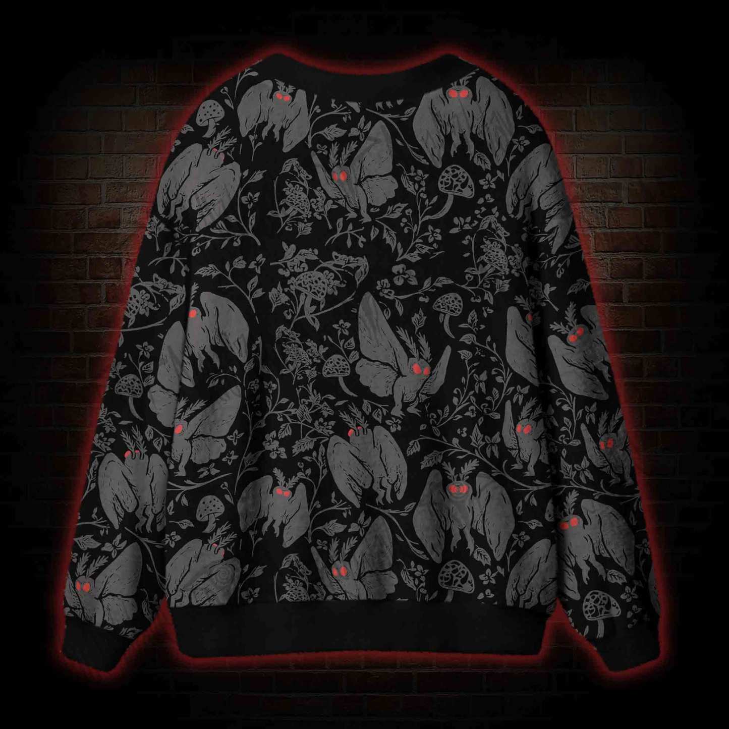 Mothman in the Jungle Cardigan Sweater