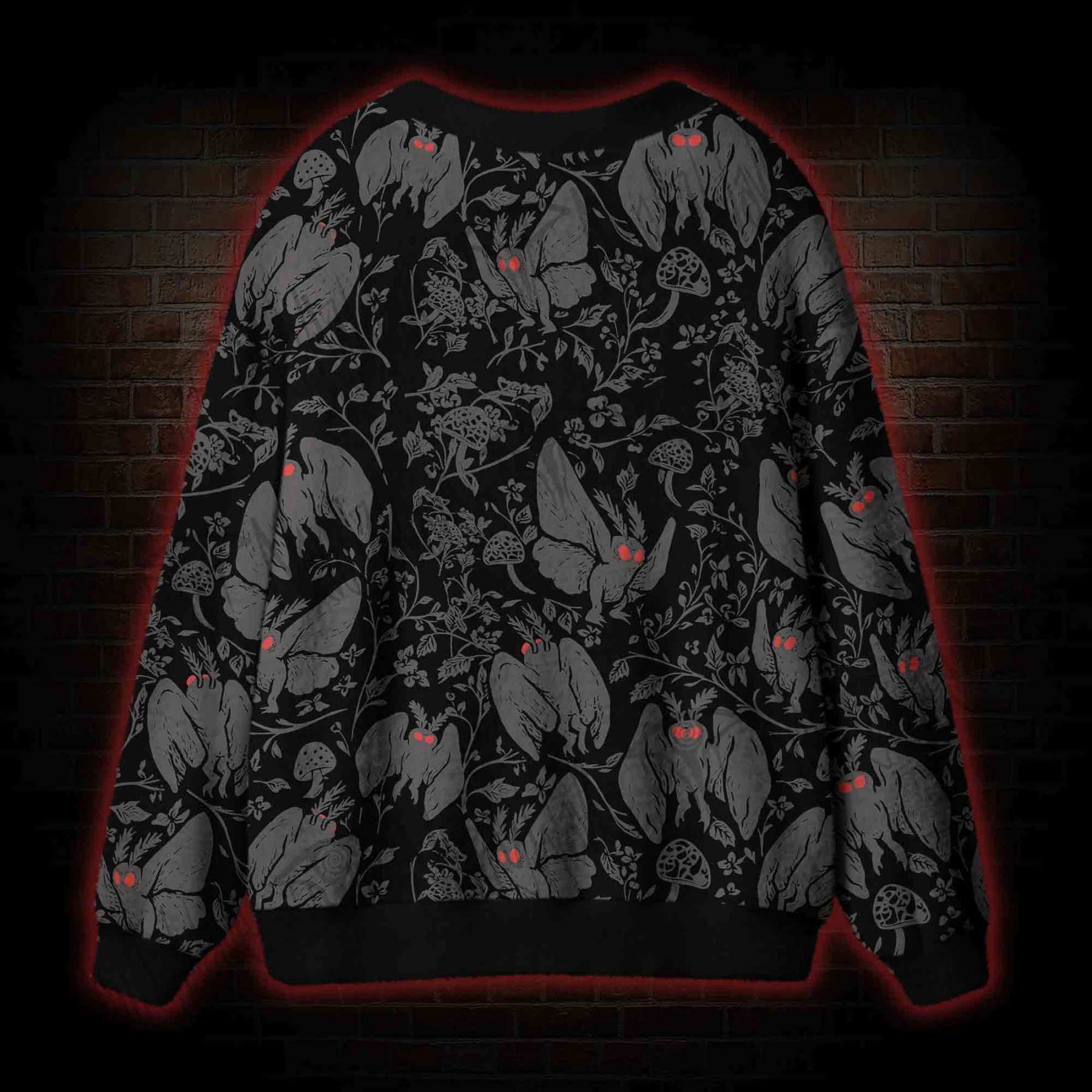 Mothman in the Jungle Cardigan Sweater