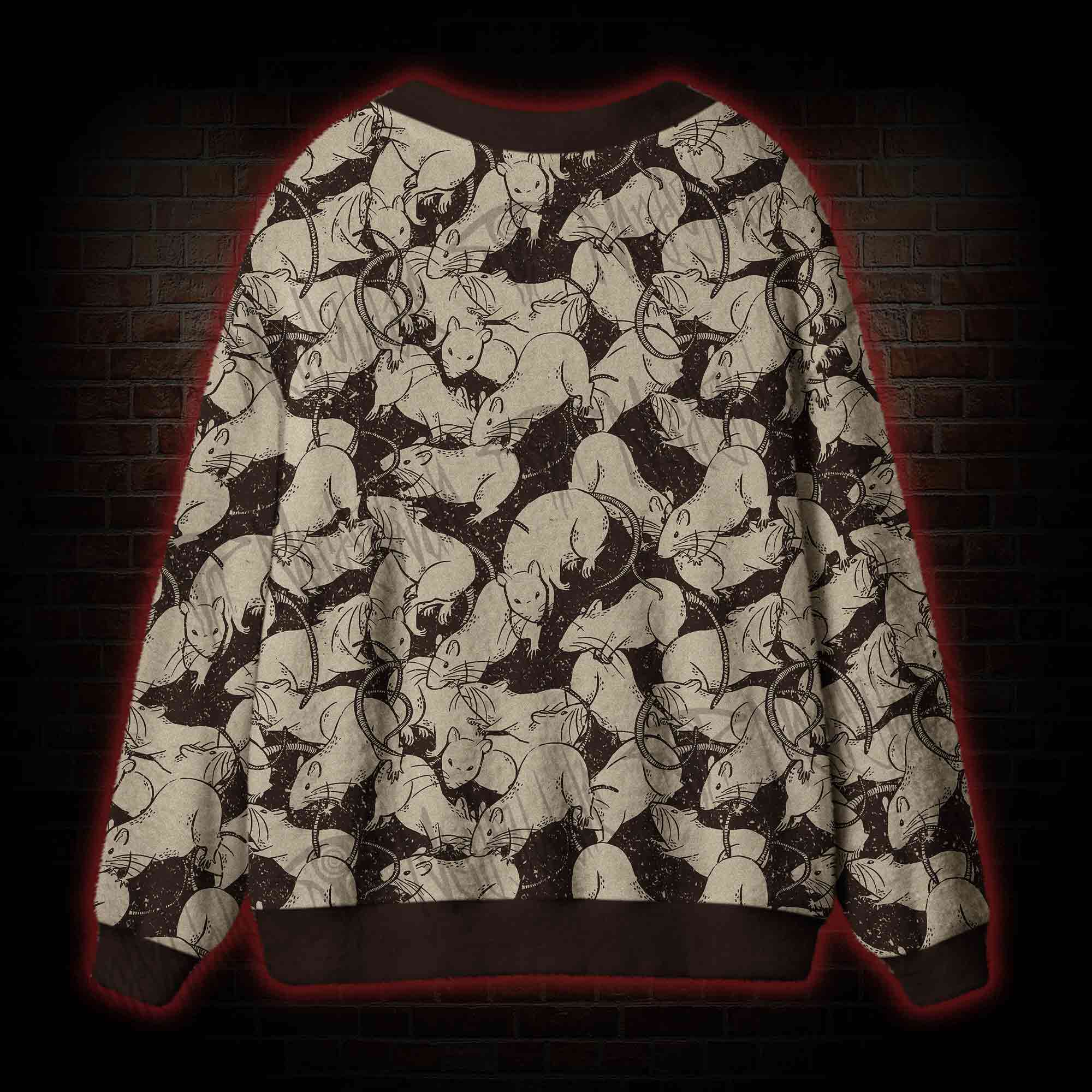 Black Death Button-up Cardigan Sweater