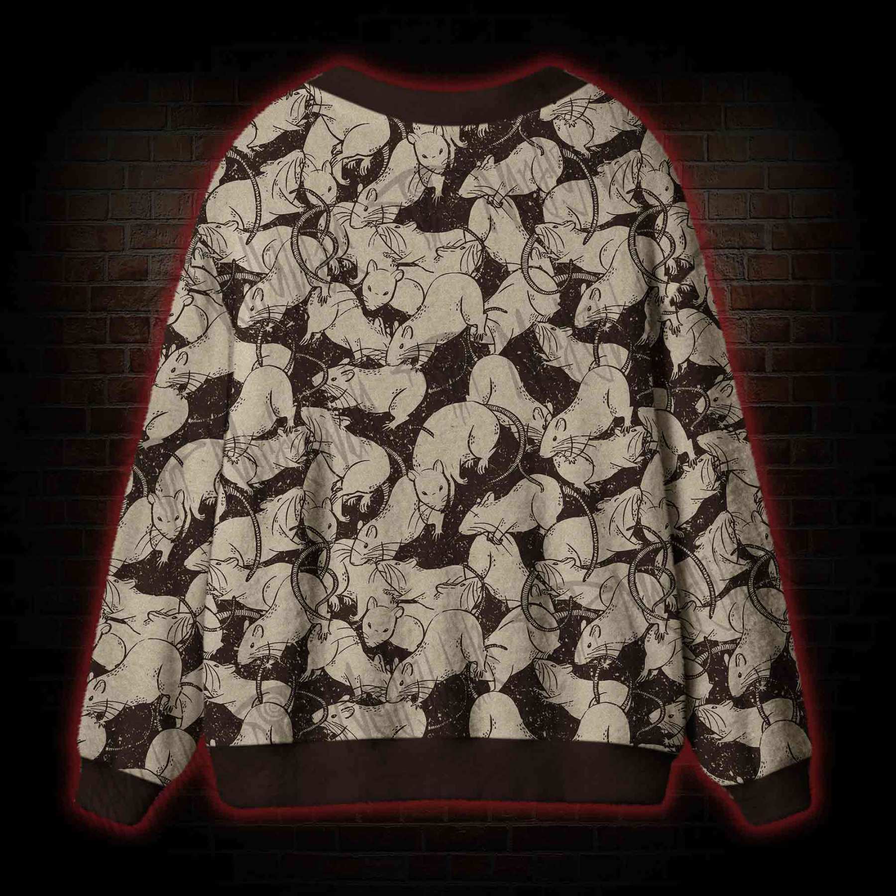 Black Death Button-up Cardigan Sweater