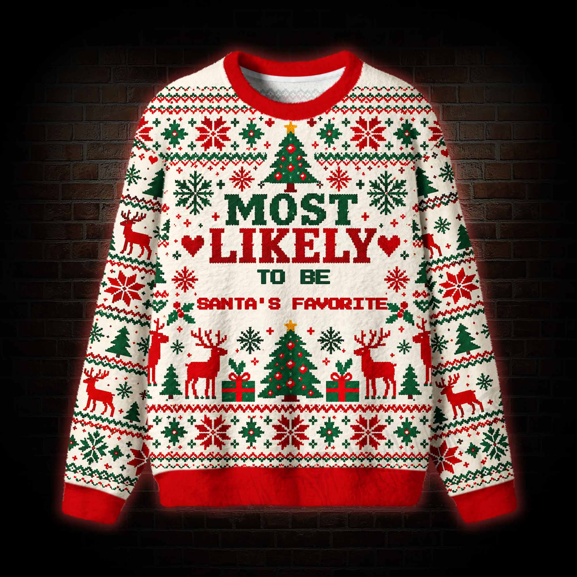 Personalized Christmas Most Likely to Ugly Sweatshirts