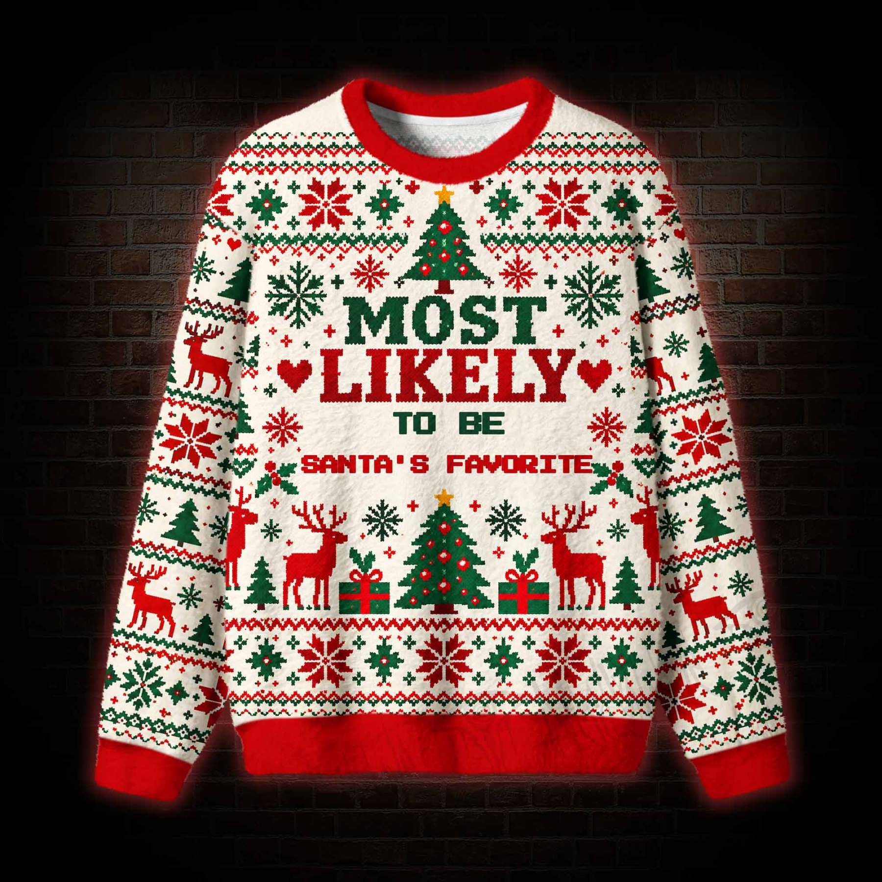 Personalized Christmas Most Likely to Ugly Sweatshirts