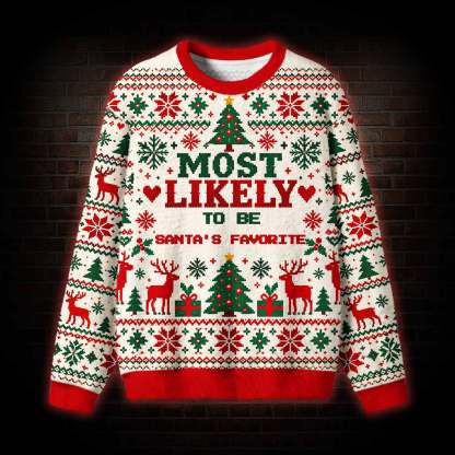 Personalized Christmas Most Likely to Ugly Sweatshirts
