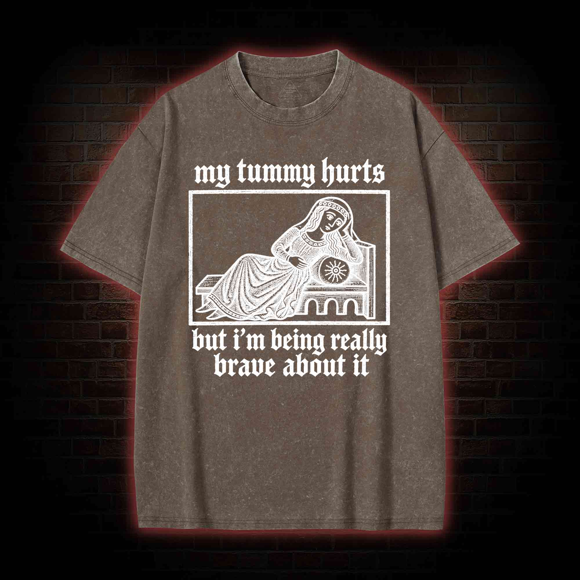 My Tummy Hurts Washed T-shirt