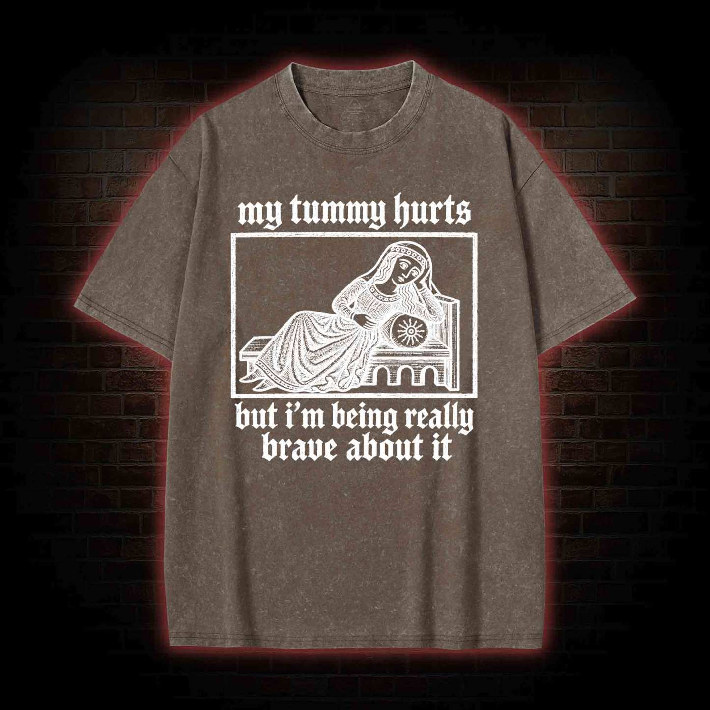 My Tummy Hurts Washed T-shirt