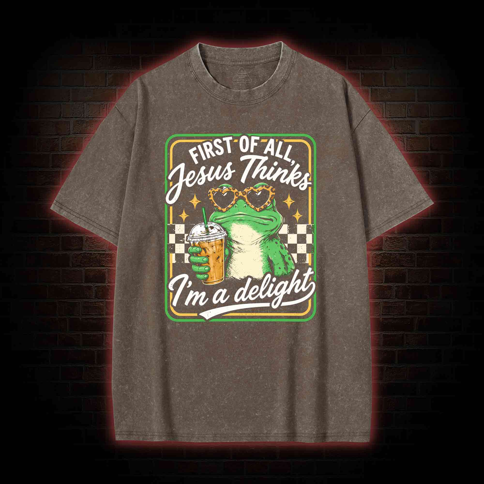 Jesus Thinks I'm a Delight Washed T-shirt