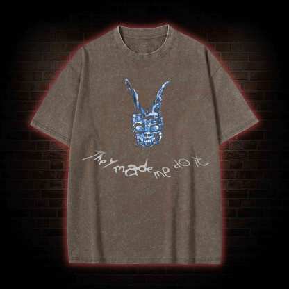 They Made Me do it Washed T-shirt