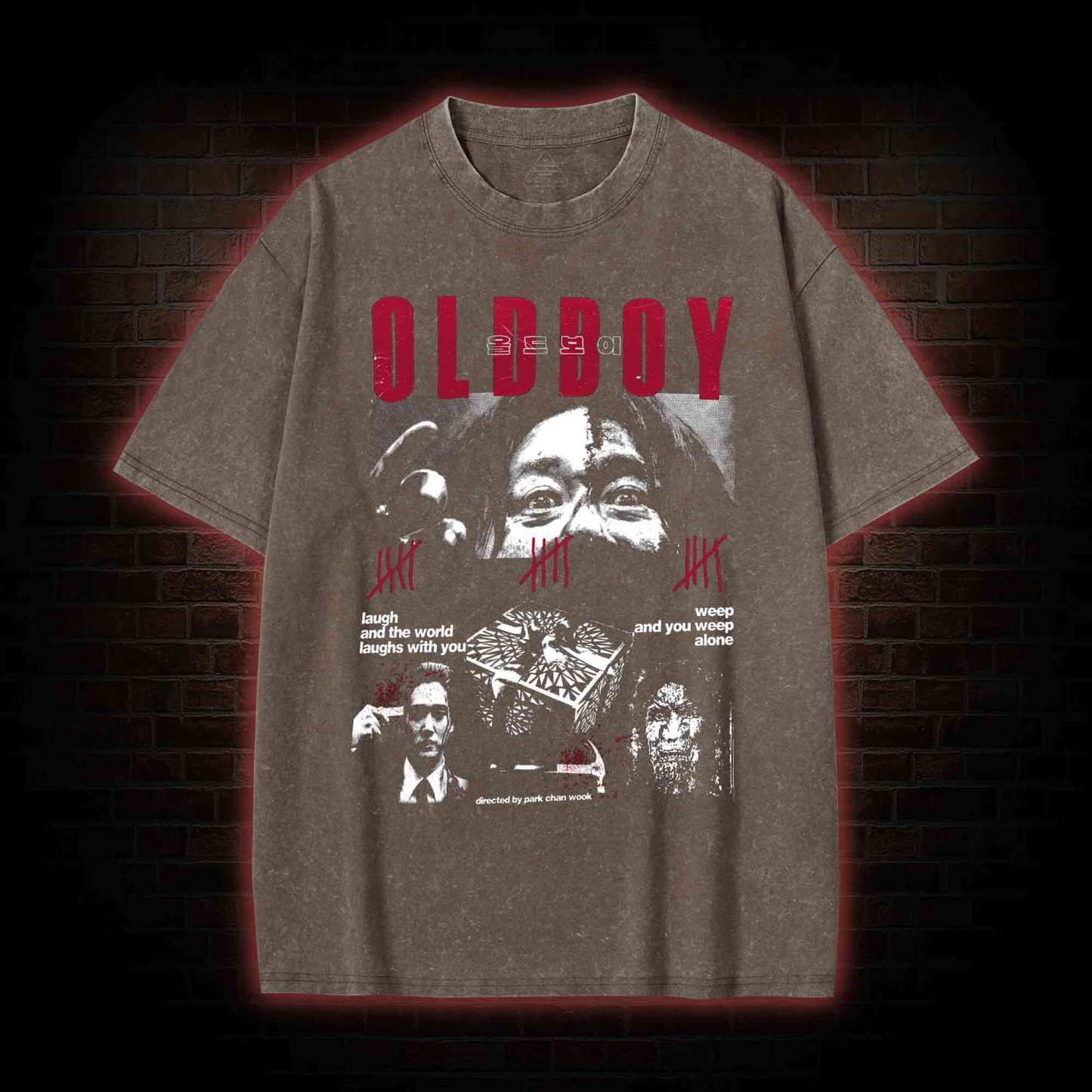 Laugh and the World Laughs with You Washed T-shirt