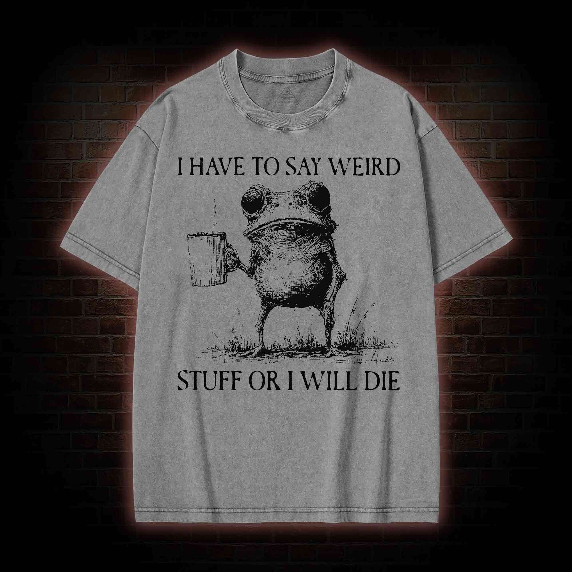 I Have to Say Weird Stuff or I will Die Washed T-shirt