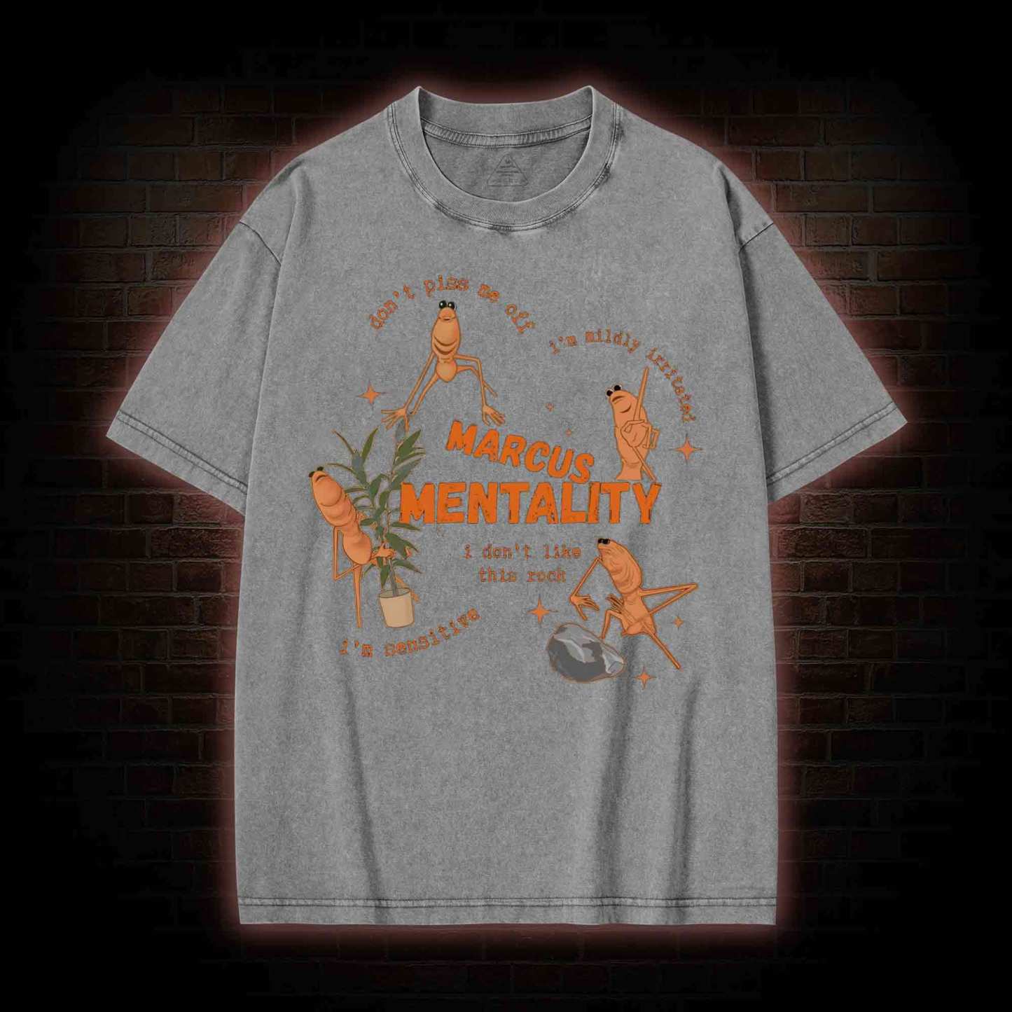 Marcus the Worm Washed T-shirt