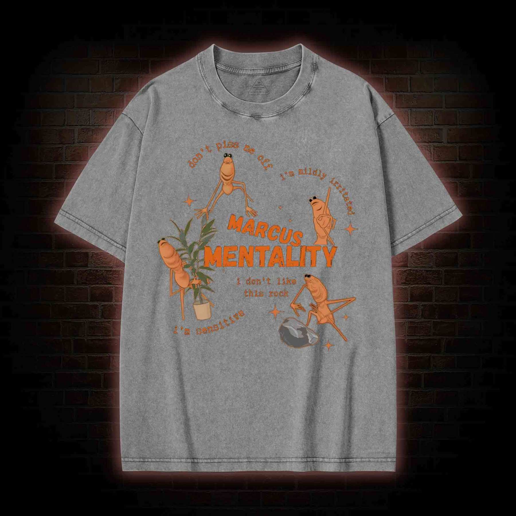 Marcus the Worm Washed T-shirt