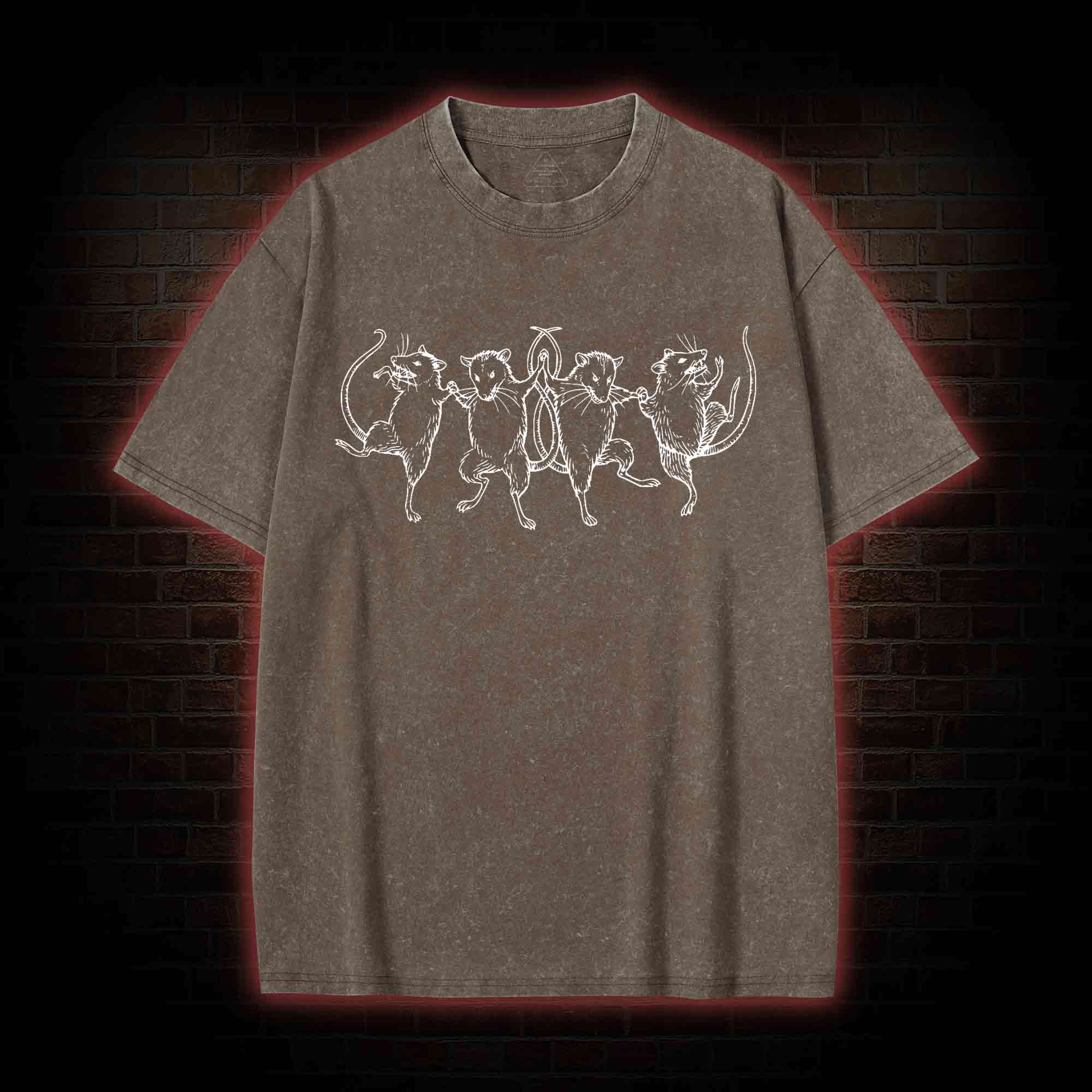 Dancing Rats Washed T-shirt